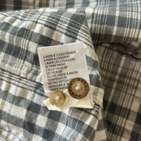 Royal Robbins Short Sleeve Button up Shirt Mens Large Outdoor Gray/Tan Plaid - Picture 13 of 13